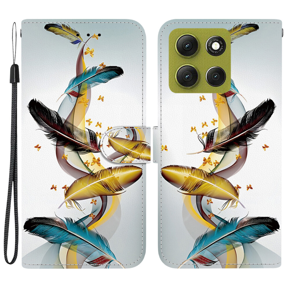 ( Butterfly Feather) For Motorola Moto G86 5G Cases Golden 6914284848231