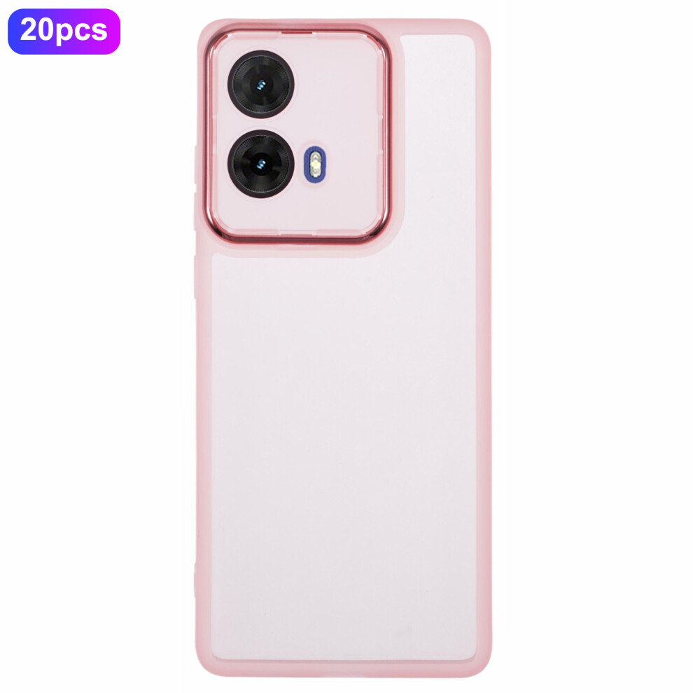 (Transparent ) For Motorola Moto G85 5G Cases Pink 6914285964176