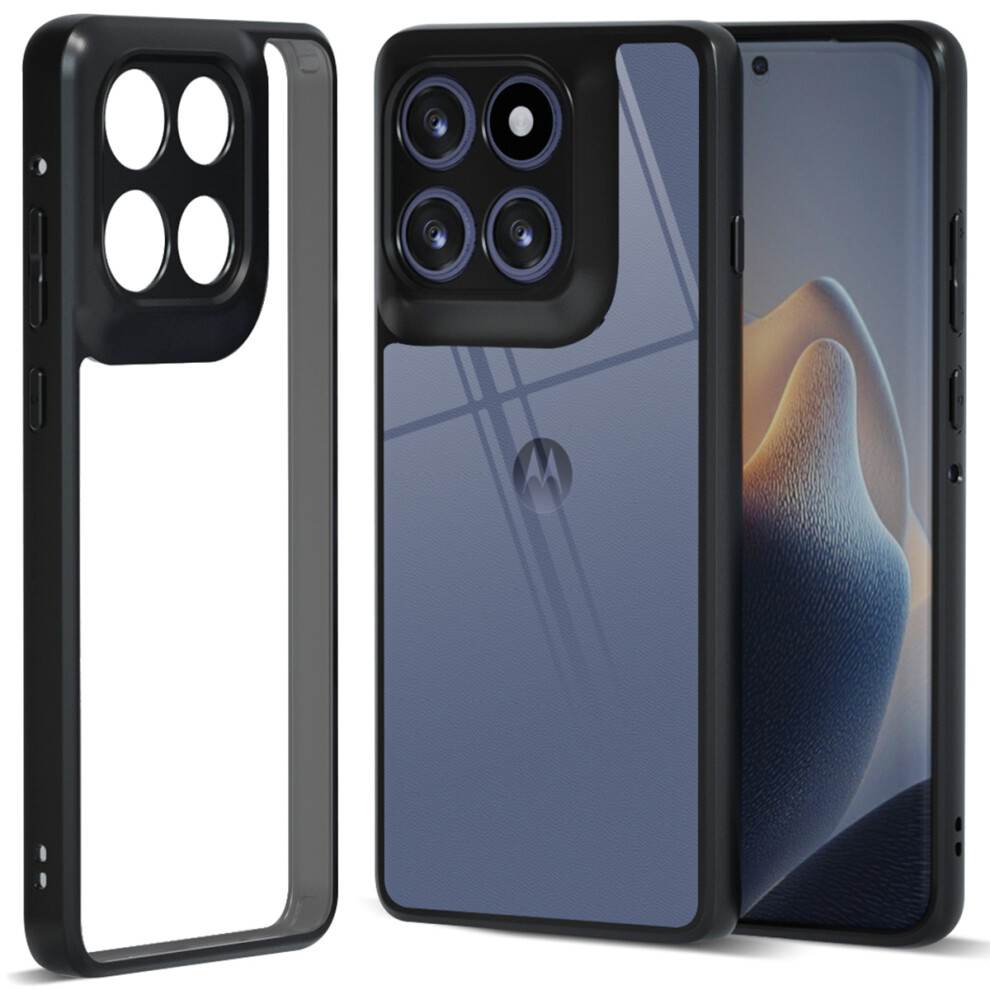 (Transparent ) For Motorola Moto G86 5G Cases Black 6914280644523