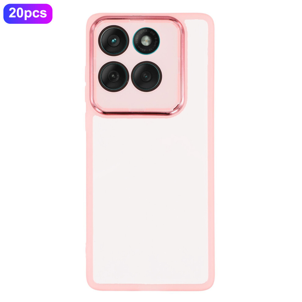 (Transparent ) For Motorola Edge 60 Fusion 5G Cases Pink 6914282455103