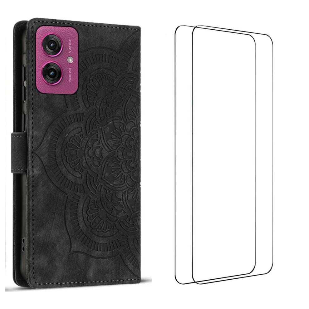 (Black) For Motorola Moto G55 5G Cases Black 6914282130970