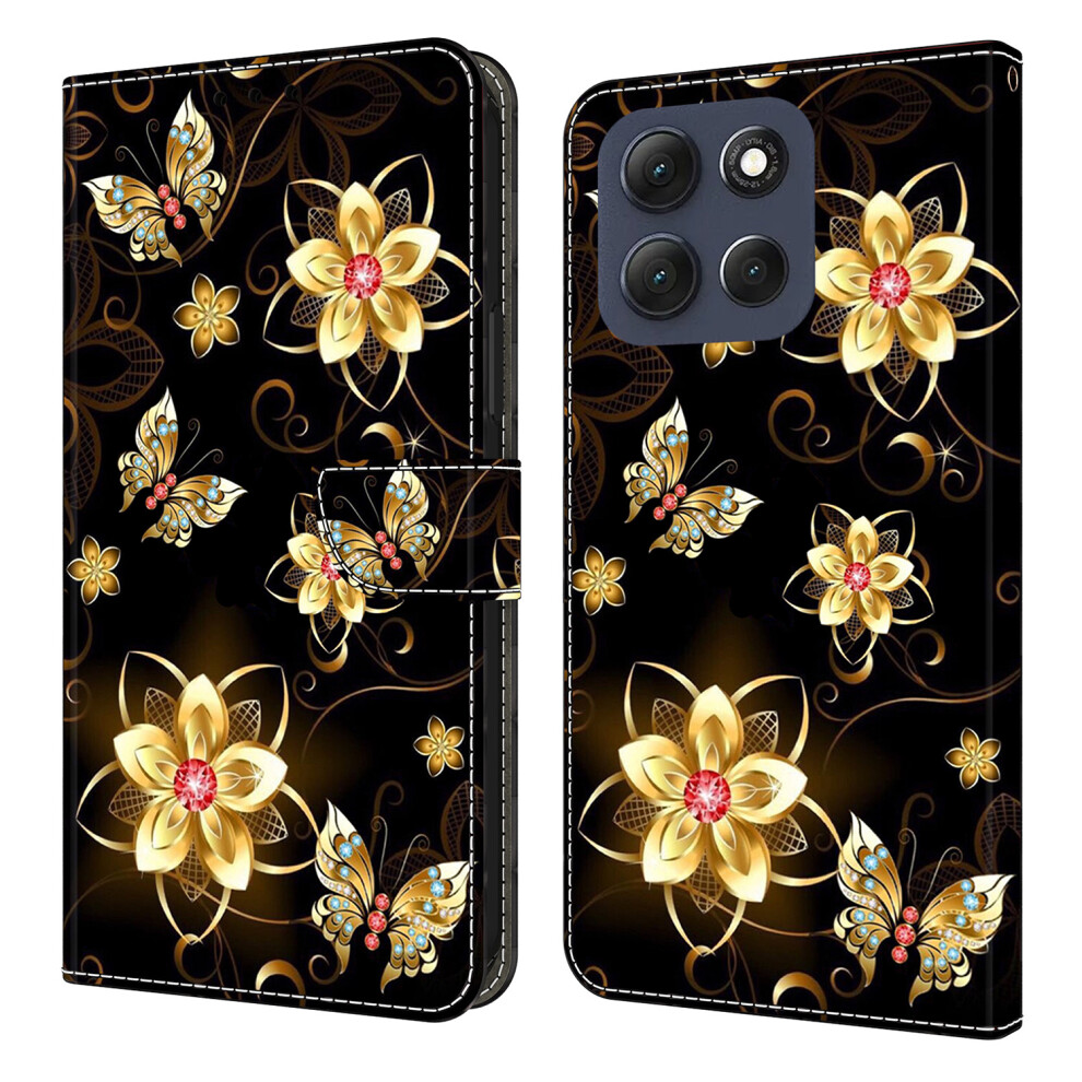 ( Flowers And Butterflies) For Motorola Moto G56 5G Cases Golden 6914289600018