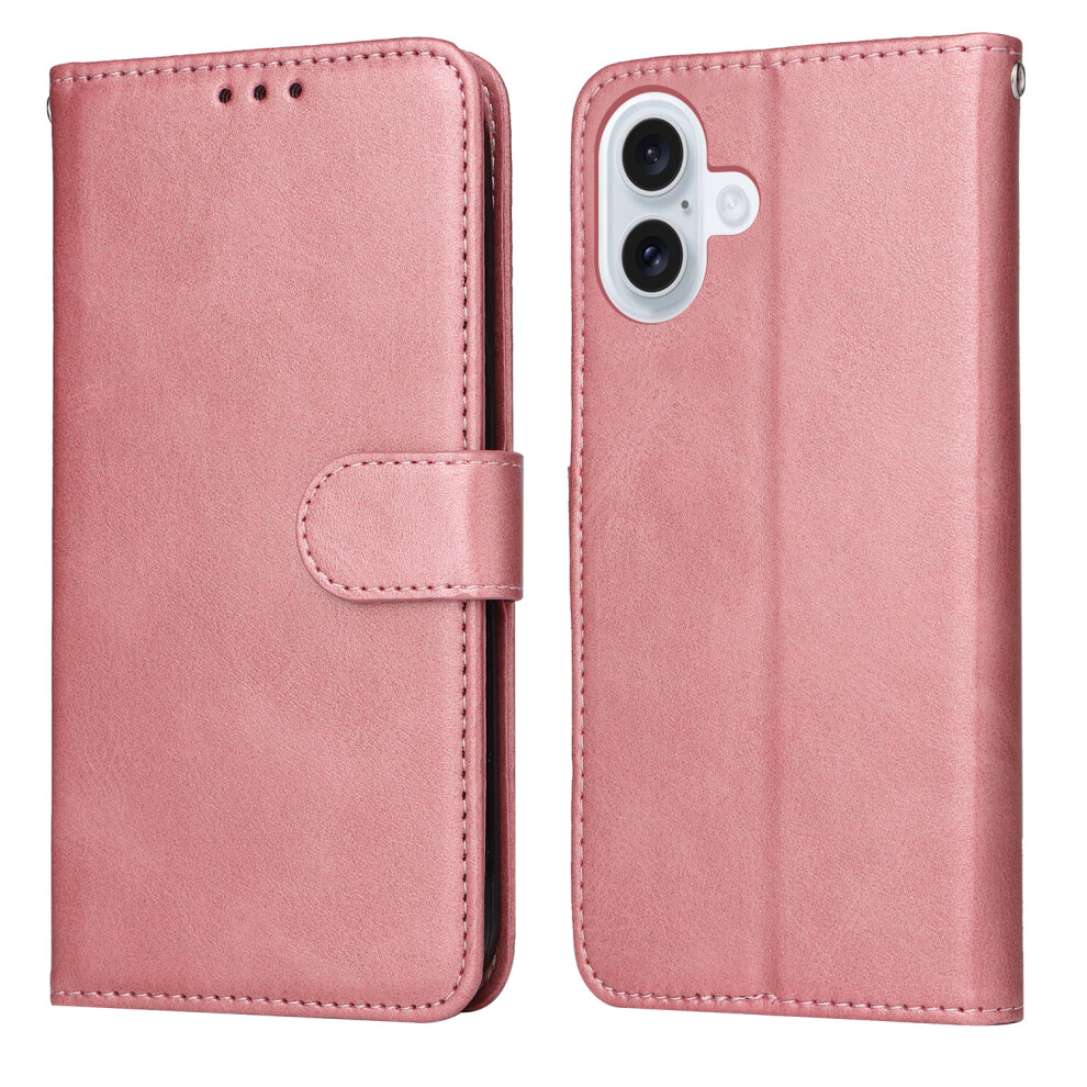 (Pink) For Iphone 17 Case Wallet Pu Leather Folio Flip Phone Cover Pink 6914284416393