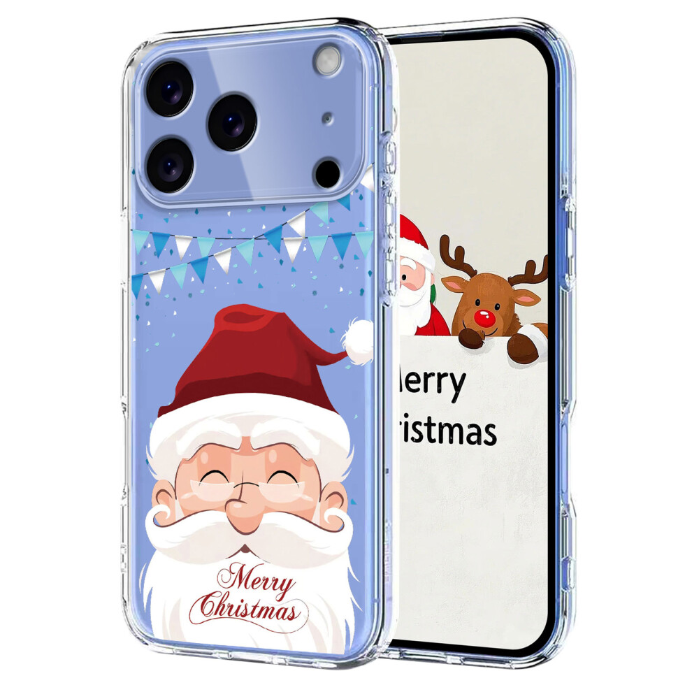 (Santa Claus) For Iphone 17 Pro Case Christmas Themed Pattern Printing Tpu Phone Back Cover 6914284756543