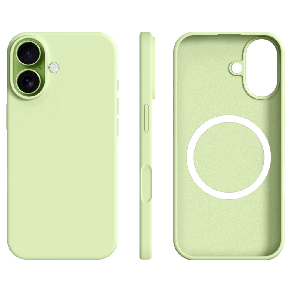 (Avocado ) For Iphone 17 Case Compatible With Magsafe Ultra Thin Liquid Silicone + Pc Phone Cover Green 6914283937547