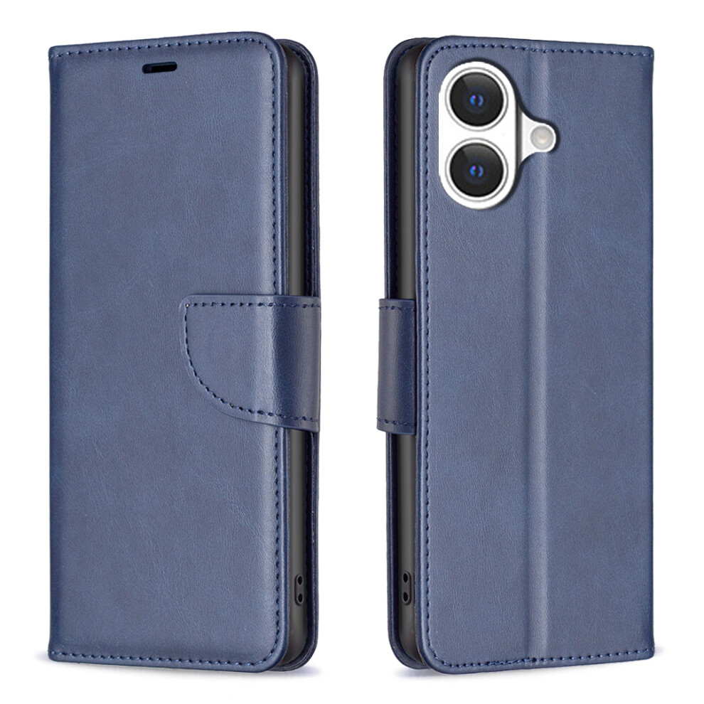 (Blue) For Iphone 17 Case Shockproof Pu Leather Cover With Wallet Card Slots Blue 6914289323269
