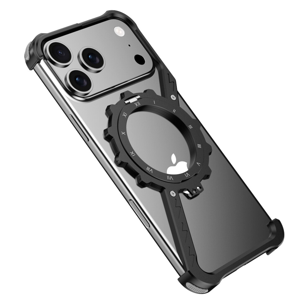 (Black) For Iphone 17 Pro Kickstand Case Compatible With Magsafe Z Shape Bumper Phone Cover Black 6914283999699