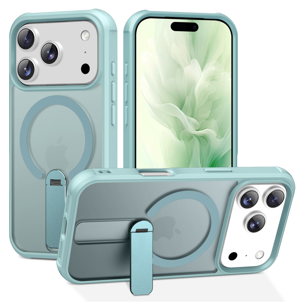 (Lake ) For Iphone 17 Pro Max Case Compatible With Magsafe Kickstand Tpu + Pc Drop Protection Phone Cover Blue 6914285555534