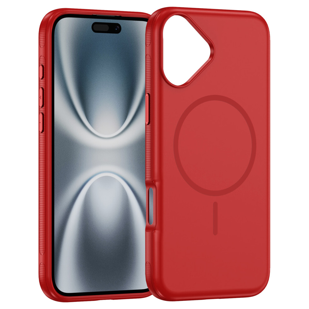 (Red) For Iphone 17 Case Compatible With Magsafe 2.8Mm Pc + 2.2Mm Tpu Shockproof Hybrid Phone Cover Red 6914286629593