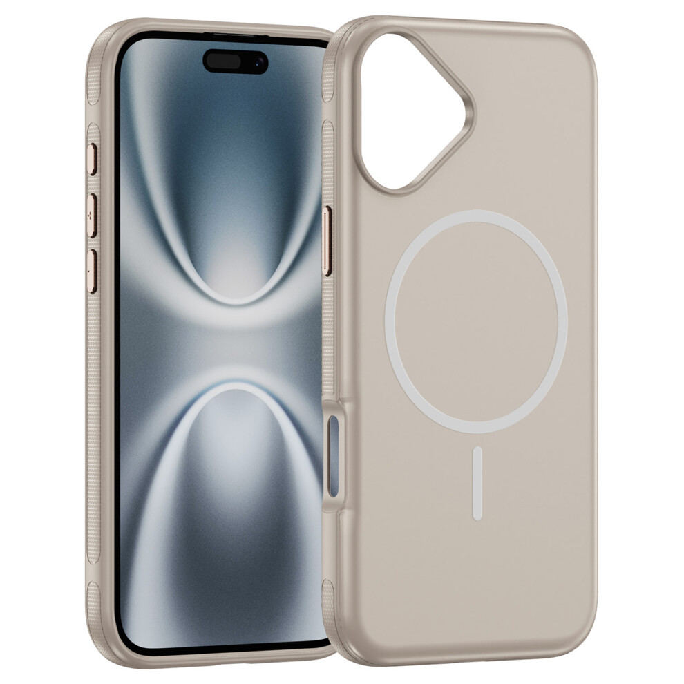 (Grey) For Iphone 17 Case Compatible With Magsafe 2.8Mm Pc + 2.2Mm Tpu Shockproof Hybrid Phone Cover Grey 6914284960155