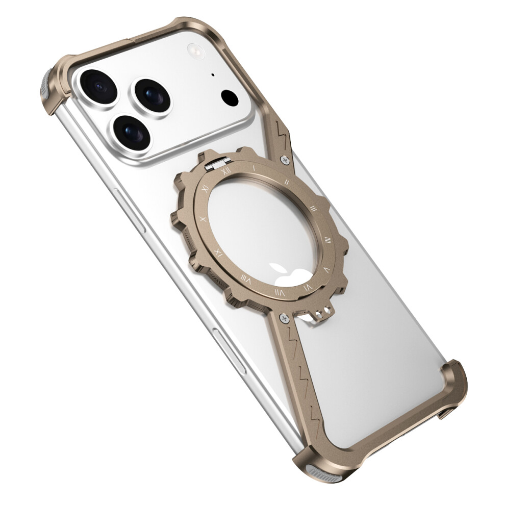 (Desert ) For Iphone 17 Pro Max Kickstand Case Compatible With Magsafe Z Shape Bumper Phone Cover Gold 6914284959463