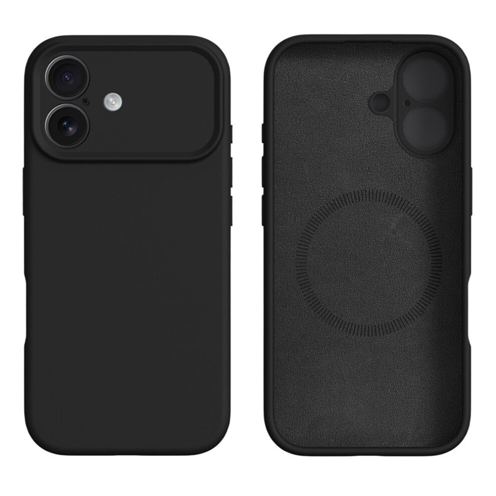 (Black) For Iphone 17 Case Compatible With Magsafe Precise Cutouts Liquid Silicone Protective Back Cover Black 6914280831077