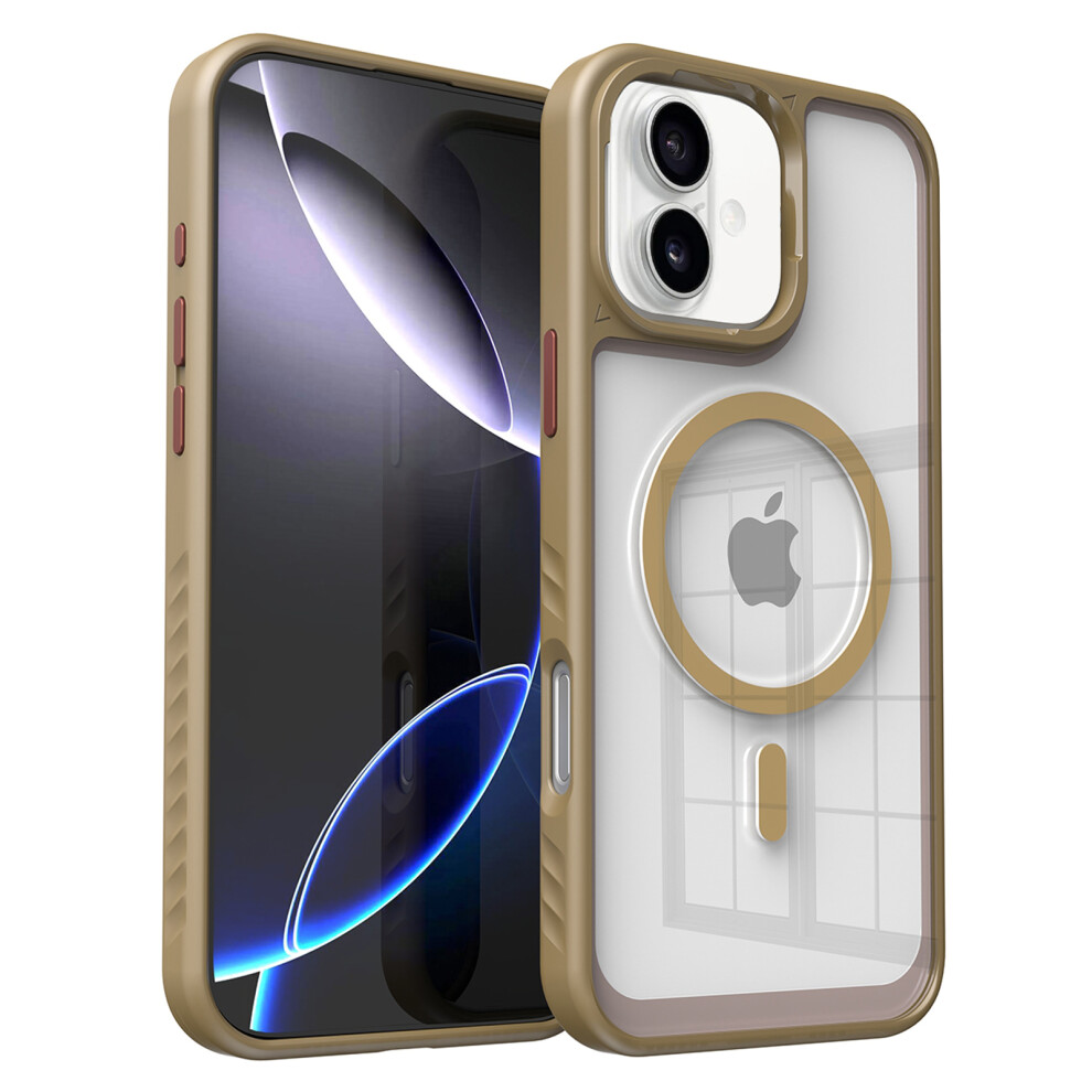 (Desert ) For Iphone 17 Case Compatible With Magsafe Tpu + Pc Shockproof Phone Back Cover Gold 6914289462180