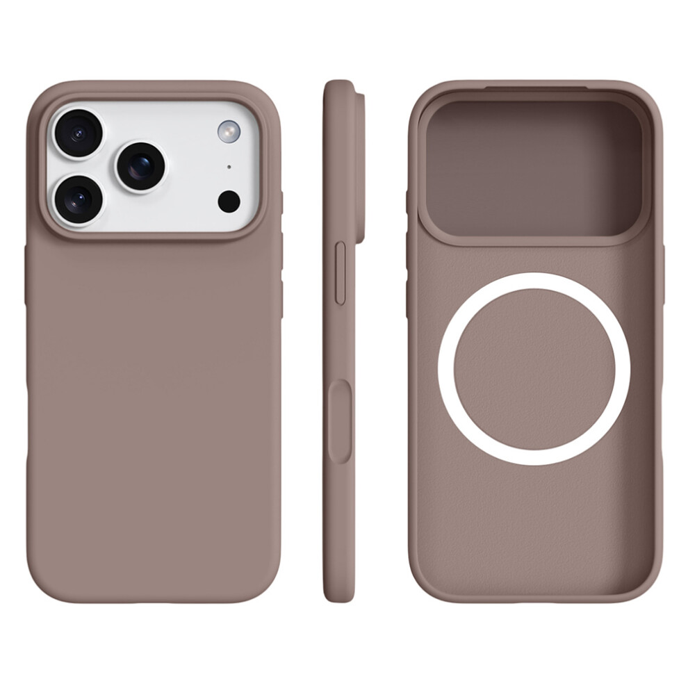 (Chestnut ) For Iphone 17 Pro Case Compatible With Magsafe Ultra Thin Liquid Silicone + Pc Phone Cover Brown 6914281943496