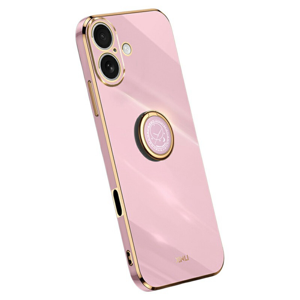 (Purple) Xinli For Iphone 17 Case Ring Kickstand Electroplating Tpu Phone Cover Purple 6914289367584