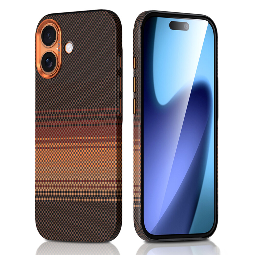 (Sunset ) Sulada For Iphone 17 Magnetic Case Hard Pc Anti-Scratch Phone Cover Orange 6914284360054