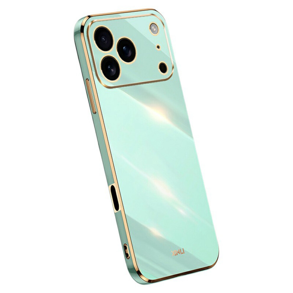 (Cyan) Xinli For Iphone 17 Pro Max Case Tpu Phone Cover With Electroplating Frame Blue 6914281467435