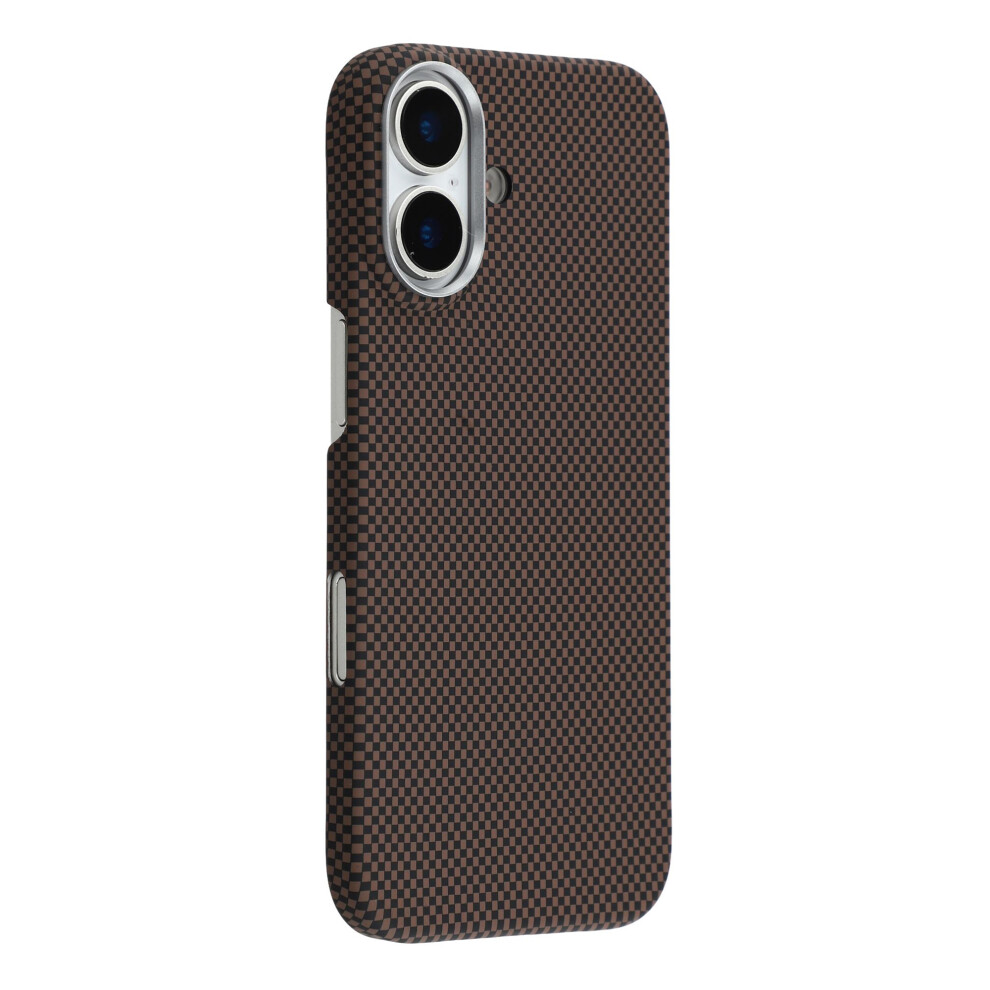(Gilded) For Iphone 17 Case Compatible With Magsafe Carbon Fiber Texture Pc Phone Back Cover 6914282658375