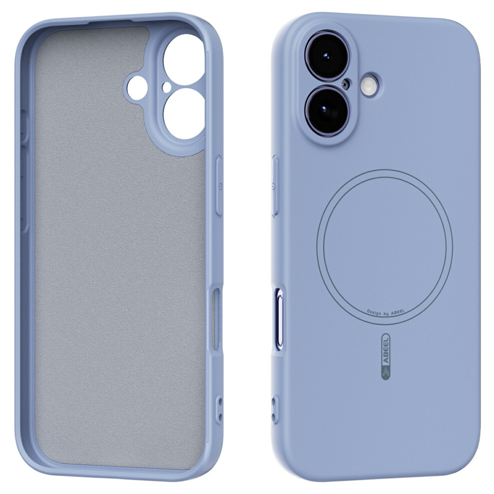 (Sky ) Abeel For Iphone 17 Case Compatible With Magsafe Skin Touch Liquid Silicone Phone Back Cover Blue 6914284310974