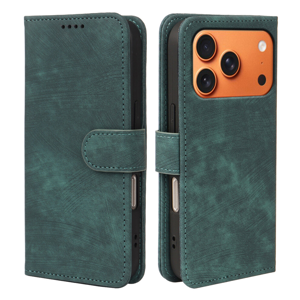 (Green) For Iphone 17 Pro Max Case Flip Wallet Striped Texture Leather Phone Cover Green 6914288034517