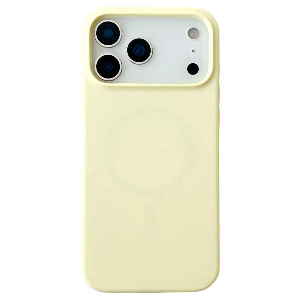 (Yellow) For Iphone 17 Pro Case Compatible With Magsafe Liquid Silicone Phone Back Cover Yellow 6914282684749