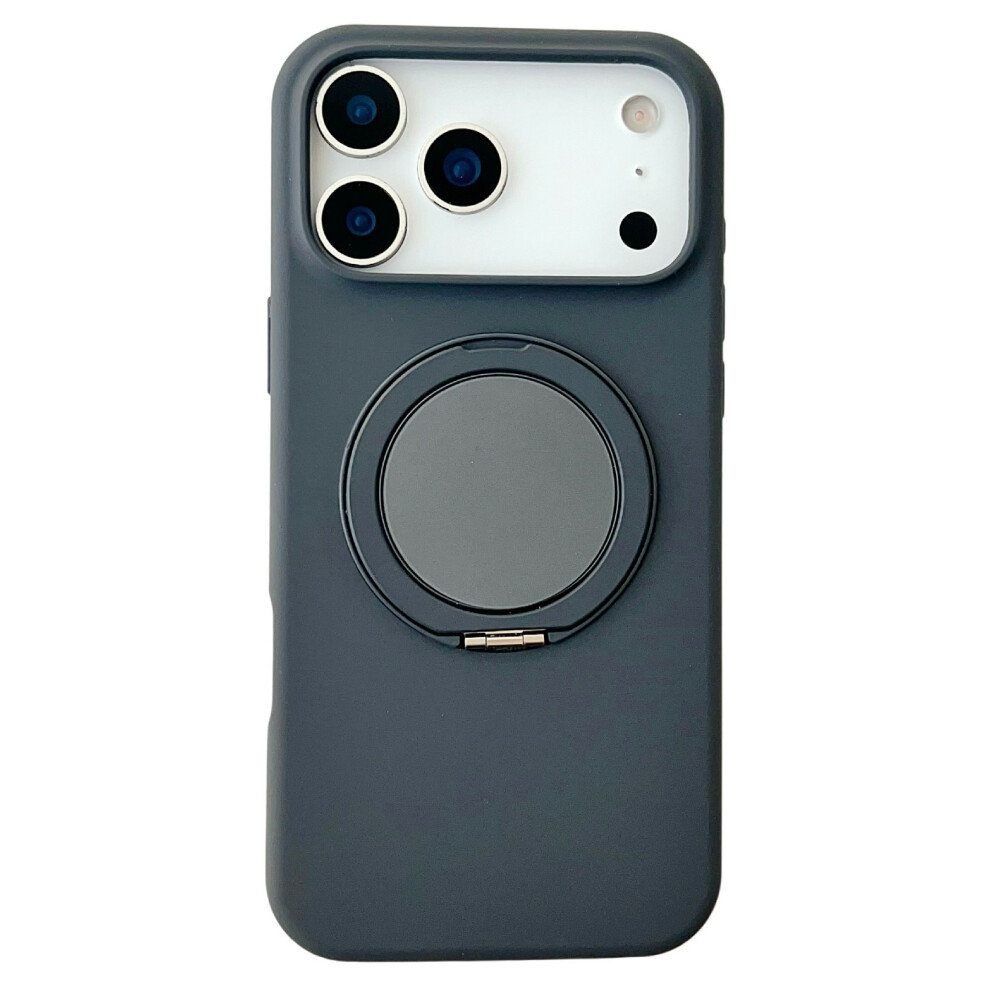 (Titanium ) For Iphone 17 Pro Case Compatible With Magsafe Rotating Kickstand Silicone Pc Phone Back Cover Black 6914285094675