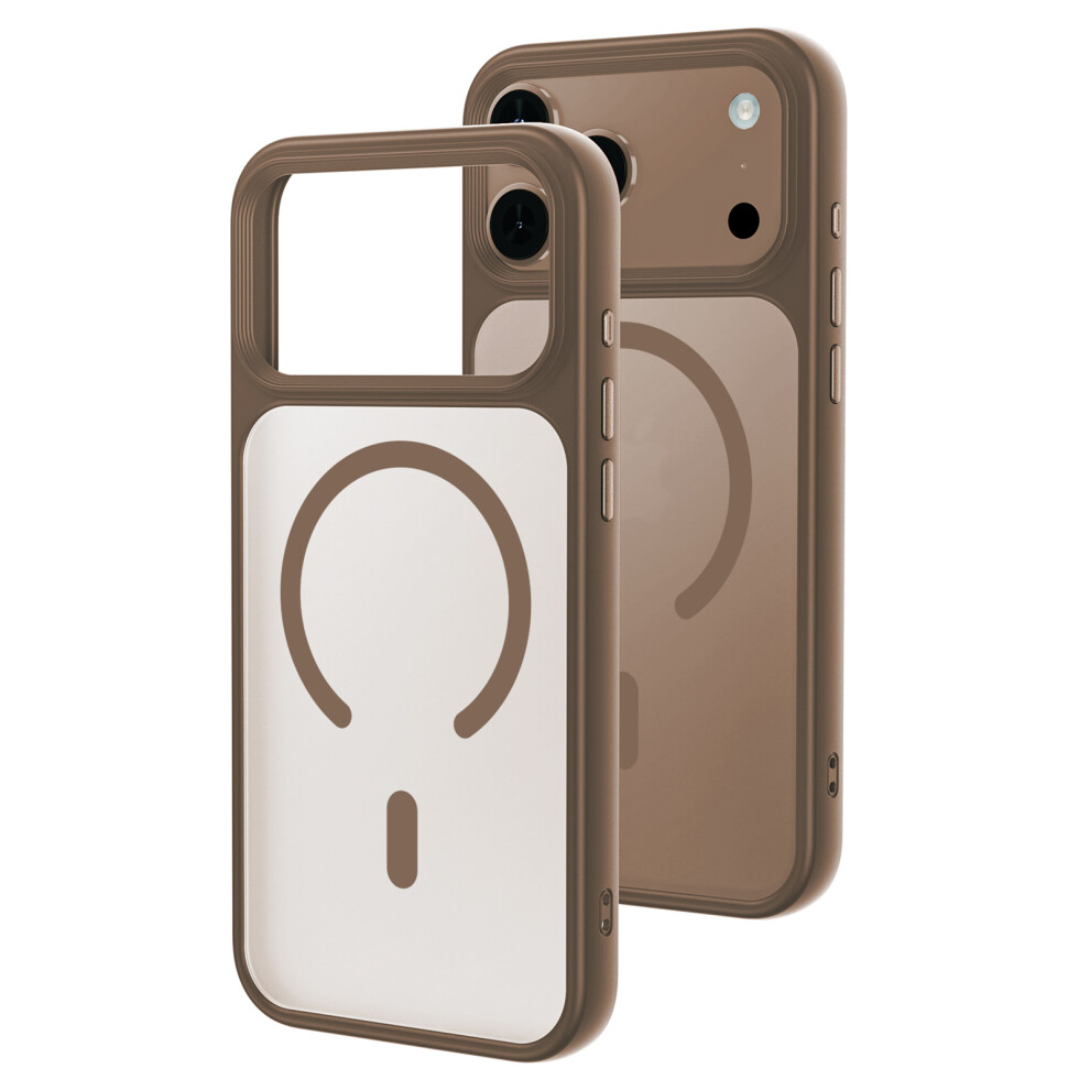 (Desert ) For Iphone 17 Pro Magnetic Case Skin-Feel Rubberized Pc + Tpu Phone Cover Compatible With Magsafe Gold 6914286230867