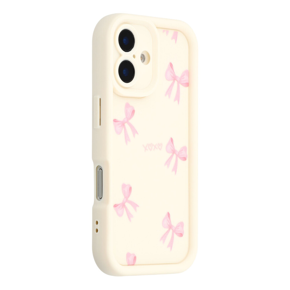 (Bow ) For Iphone 17 Case Aesthetic Pattern Print Tpu Shockproof Phone Cover White 6914285632020