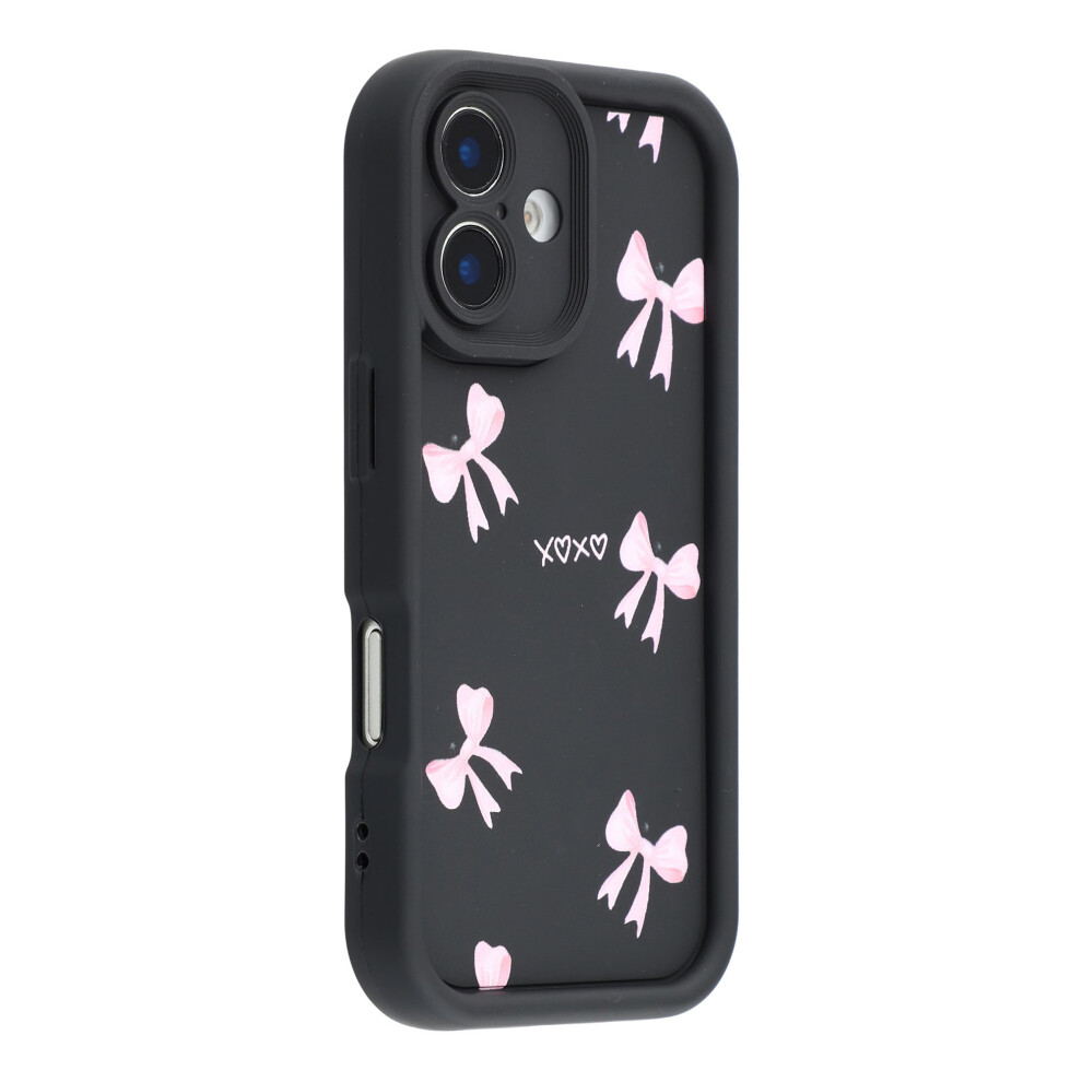 (Bow ) For Iphone 17 Case Aesthetic Pattern Print Tpu Shockproof Phone Cover Black 6914287107663