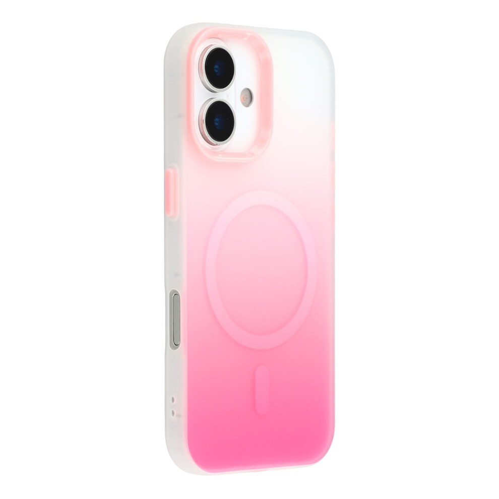 (Pink) For Iphone 17 Case Compatible With Magsafe Gradient Frosted Design Pc + Tpu Phone Cover Pink 6914285349751