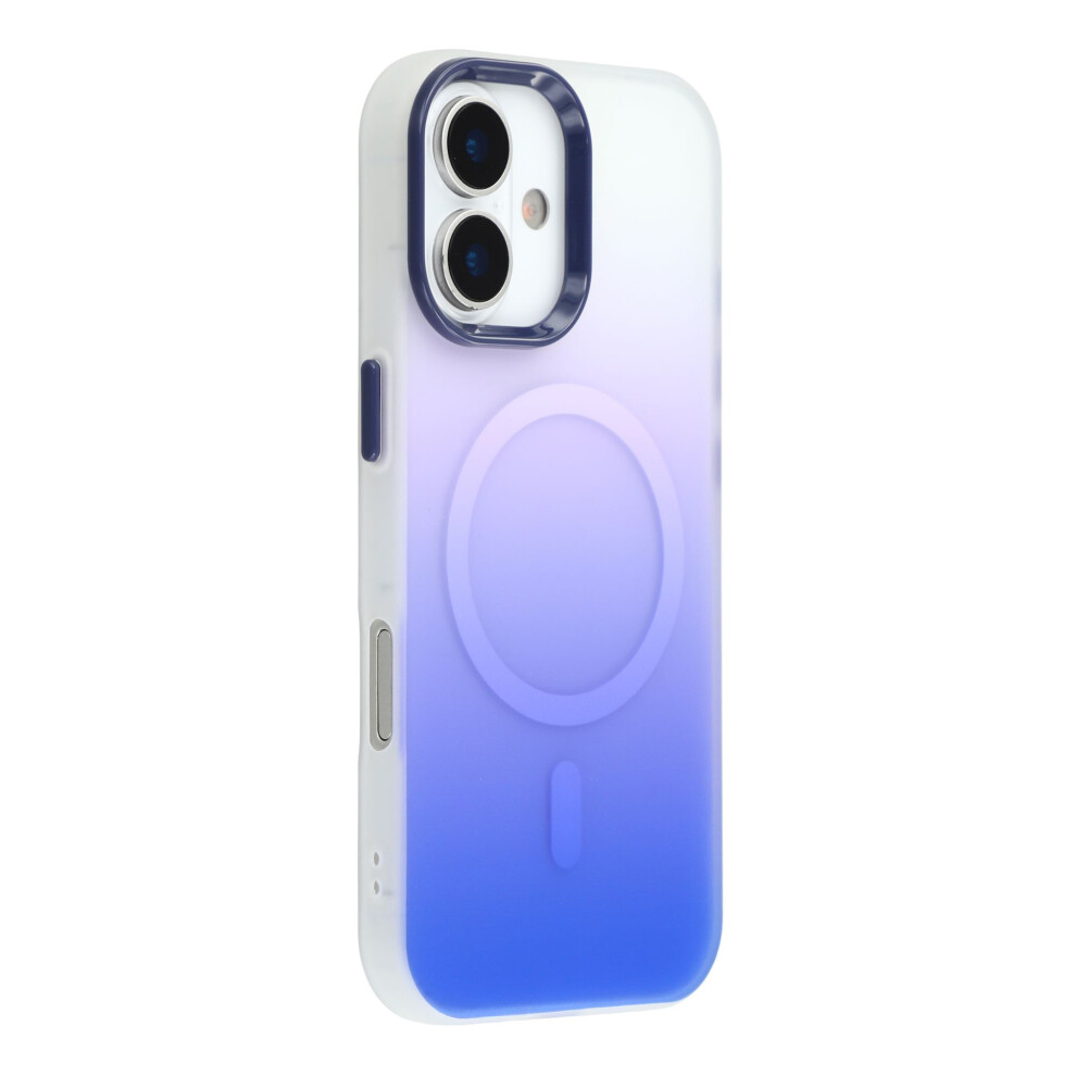 (Blue) For Iphone 17 Case Compatible With Magsafe Gradient Frosted Design Pc + Tpu Phone Cover Blue 6914288768078