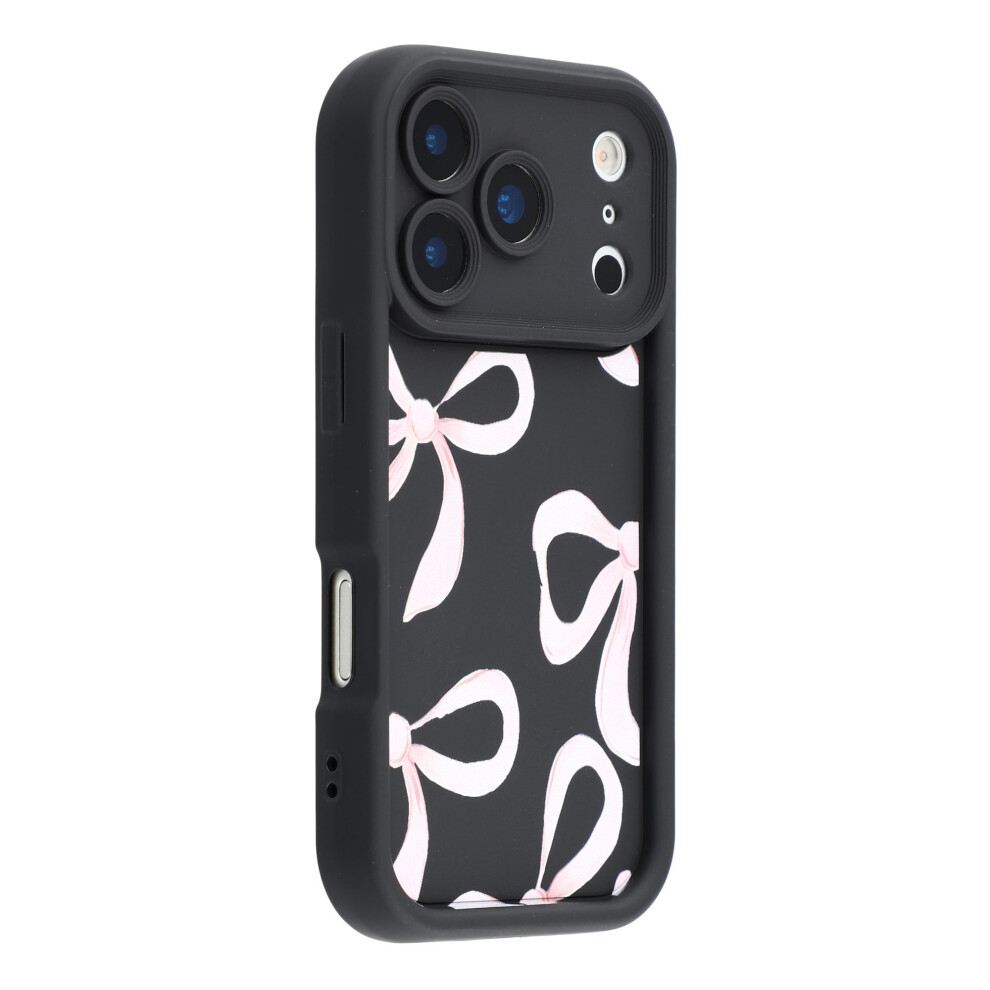 (Big Bow ) For Iphone 17 Pro Case Aesthetic Pattern Print Tpu Shockproof Phone Cover Black 6914285049873
