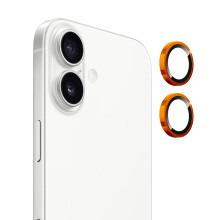 (Orange) For iPhone 17 Camera Lens Film ENKAY HAT PRINCE Tempered Glass+Aluminum Alloy Lens Protector