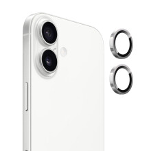 (Silver) For iPhone 17 Camera Lens Film ENKAY HAT PRINCE Tempered Glass+Aluminum Alloy Lens Protector