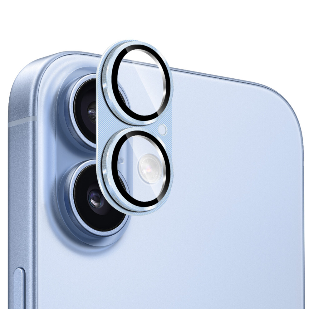 ( Blue) For Iphone 17 Camera Lens Protector Enkay Hat Prince Aluminium Alloy + Tempered Glass Lens Film Light/Blue 6914281368824