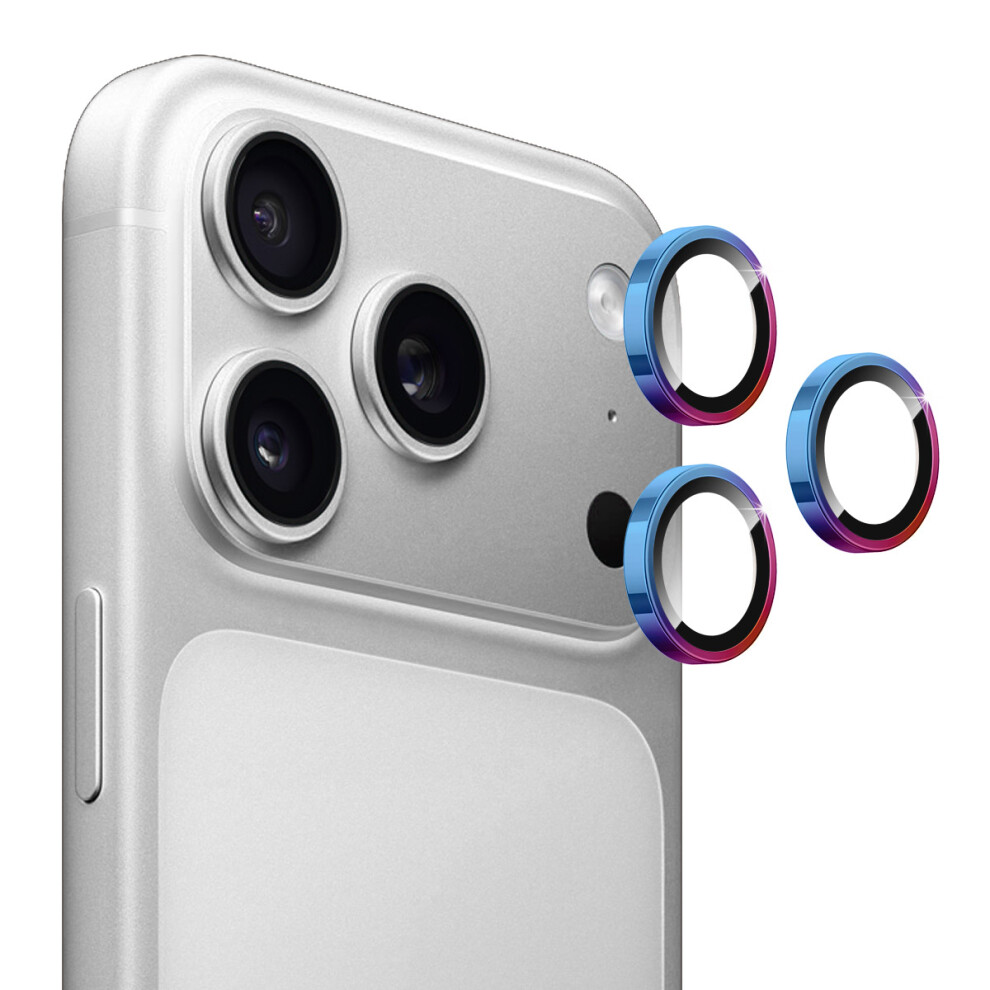 (Colorful) For Iphone 17 Pro Iphone 17 Pro Max Camera Lens Film Enkay Hat Prince Tempered Glass+Aluminum Alloy Lens Protector 6914282197089