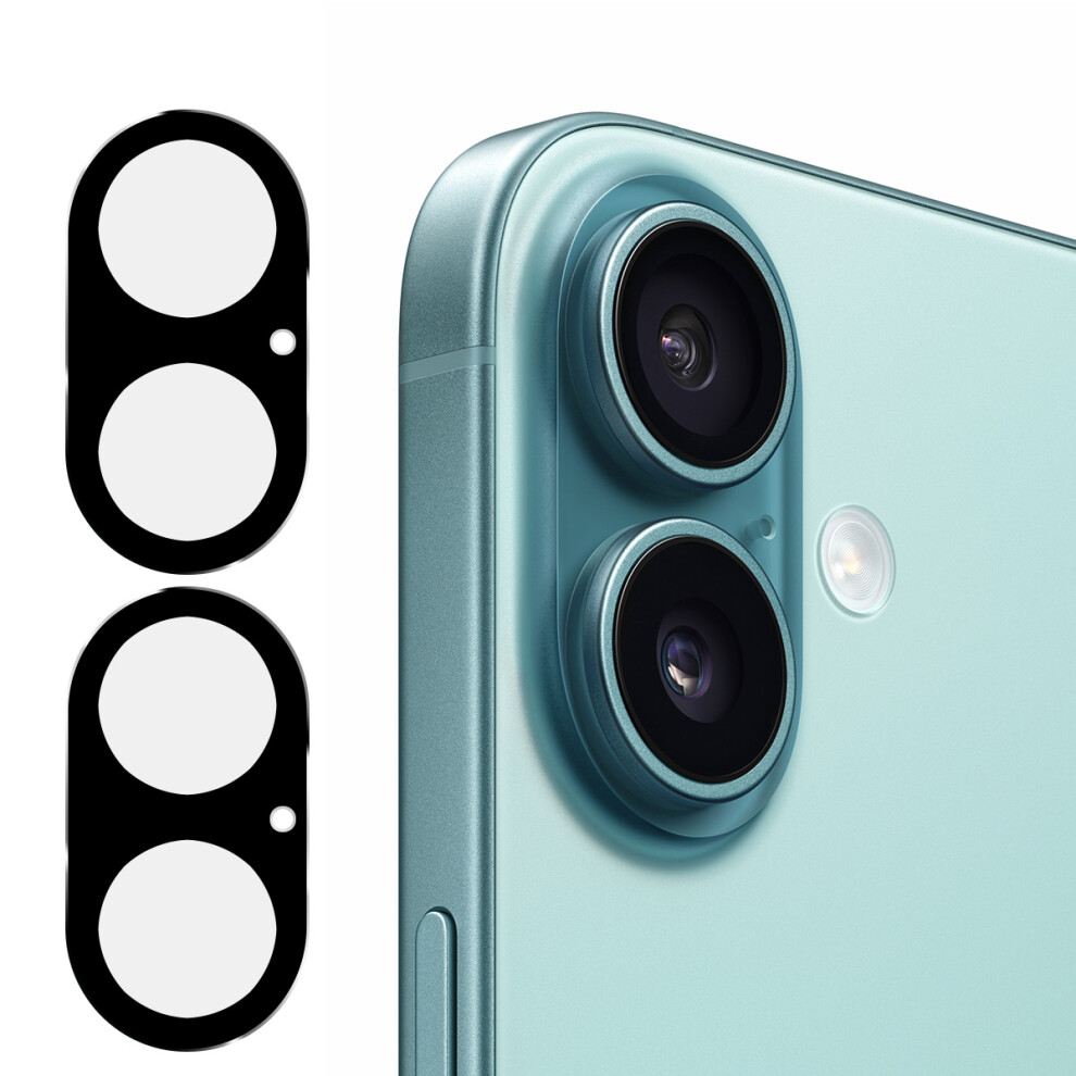 (Black) For Iphone 17 2Pcs Camera Lens Protector Enkay Hat-Prince Integrated Tempered Glass Lens Film Black 6914289609981