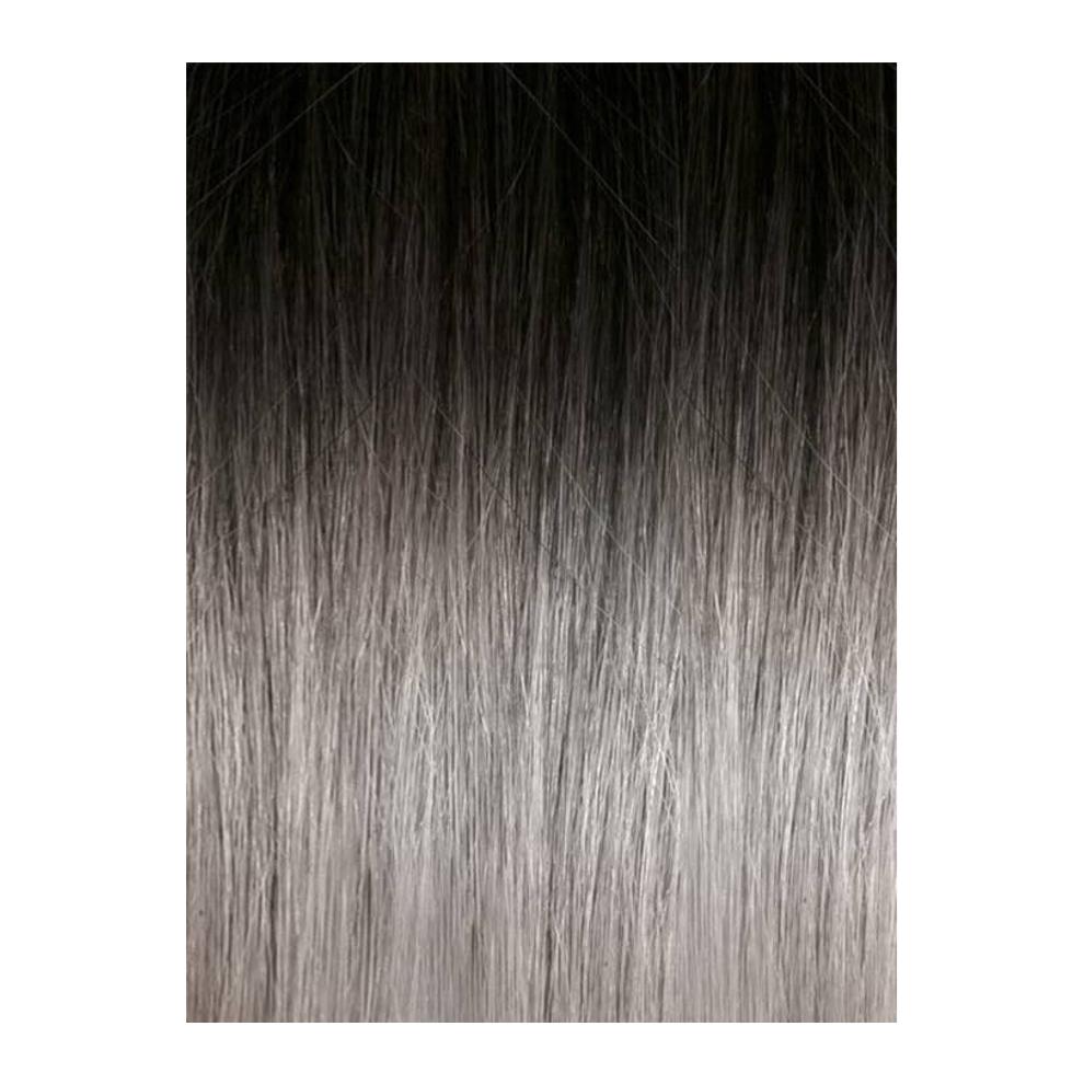 Seiseta Keratin Fusion Russian Hair Extension 20Pcs Ombre 1B/Sil Black/Silver 55Cm