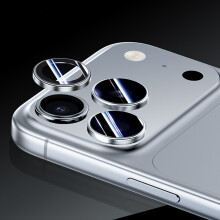 (Silver) BENKS 1 Set For iPhone 17 Pro 17 Pro Max Synthetic Sapphire Camera Lens Protector 9H Hardness Lens Film