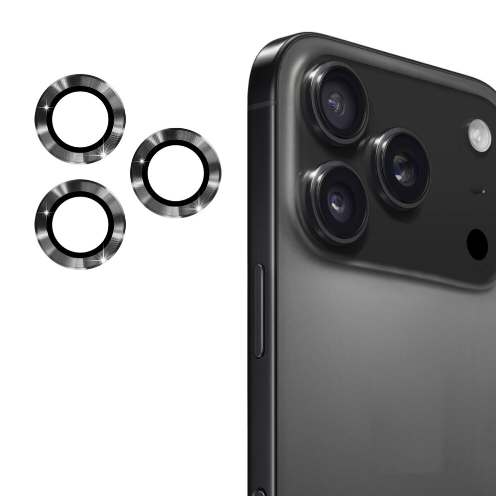 (Graphite Ggrey) For Iphone 17 Pro Max Iphone 17 Pro Camera Lens Protector Enkay Hat-Prince Metal Ring Lens Film 6914285549878