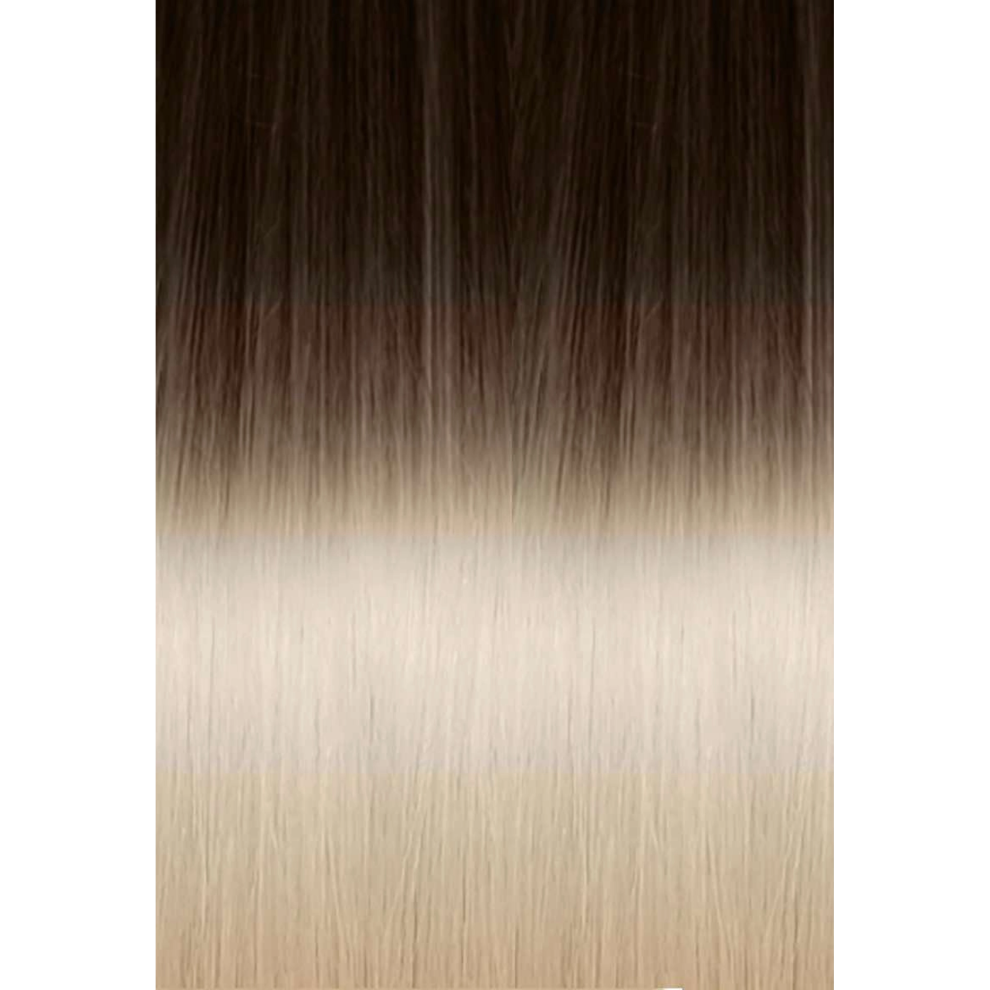 Seiseta Tape-In Classic Hair Extension 6 Strands Ombre 4/1001 Brown/Platinum Blonde 50/55Cm 15Gr