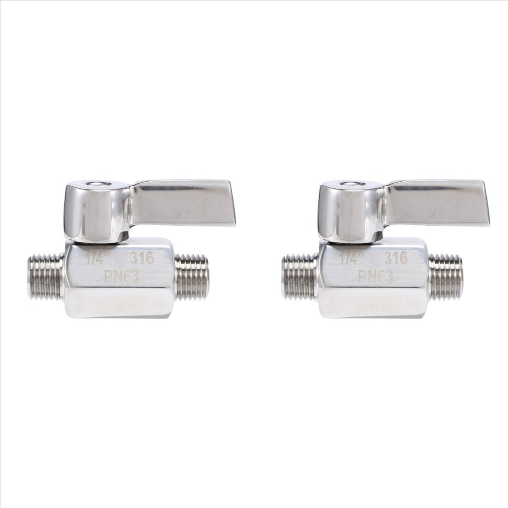 316 Stainless Ball Valve - 1/4 Inch Npt Thread Male Small Ball Valve 4851216637827