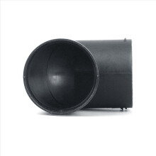 5 x 60 mm, conector cot evacuare țeavă aer cald, plastic negru