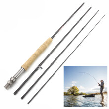 2.1M 2.4M 2.7M Ultralight 4 Sections Fly Fishing Rods LW 5/6 Fast Action Freshwater Rods for Trout and Salmon 8FT