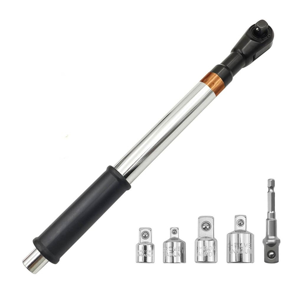 Offset Extension Wrench 1/2In Impact Ratchet Extender 2-In-1 Manual Automatic With 5 Adapters For Automotive And Pipe Repair 6447073657696