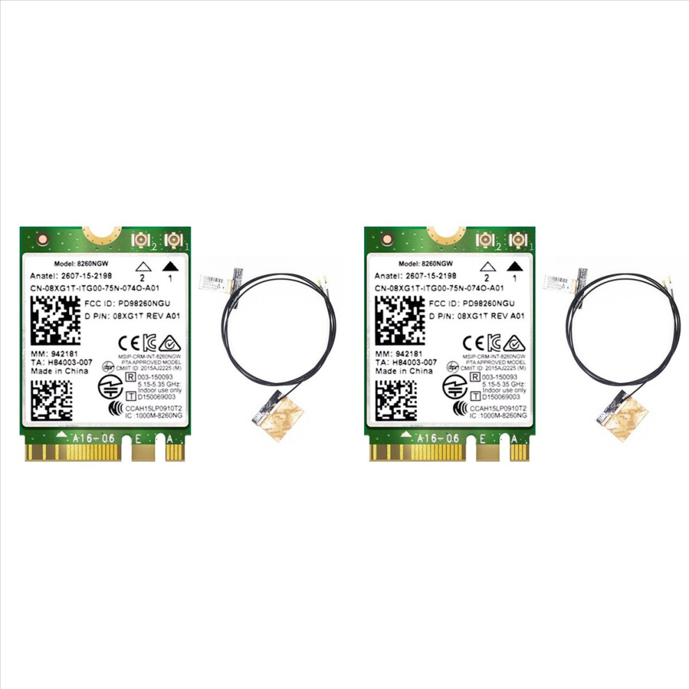 Photos - Other for Computer 8260 8260NGW WiFi Card+2XAntenna 2.4G/5Ghz 867M