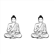 Wall Sticker Meditating Buddha Decal Removable Art Mural Home Decor