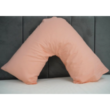 (Peech) V Shaped Quilted Pillow with free Pillowcase Polycotton Head Neck Maternity & Baby Support Standard Size Cushion
