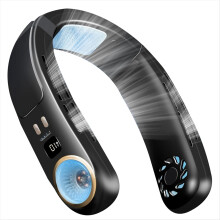 Neck Air Conditioner Portable Rechargeable Bladeless Neck Fans Black