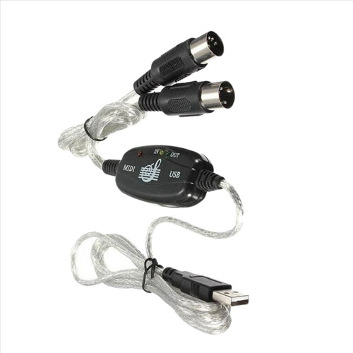 USB to MIDI 5Pin Cable Converter for Piano Electronic Instruments 1